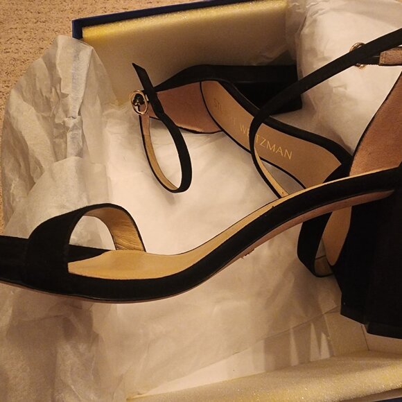 Stuart Weitzman black suede sandal size 39 - Picture 5 of 5